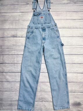 Vintage Late 80s IKEDA Denim Overalls Made in Canada Carpenter Workwear Small